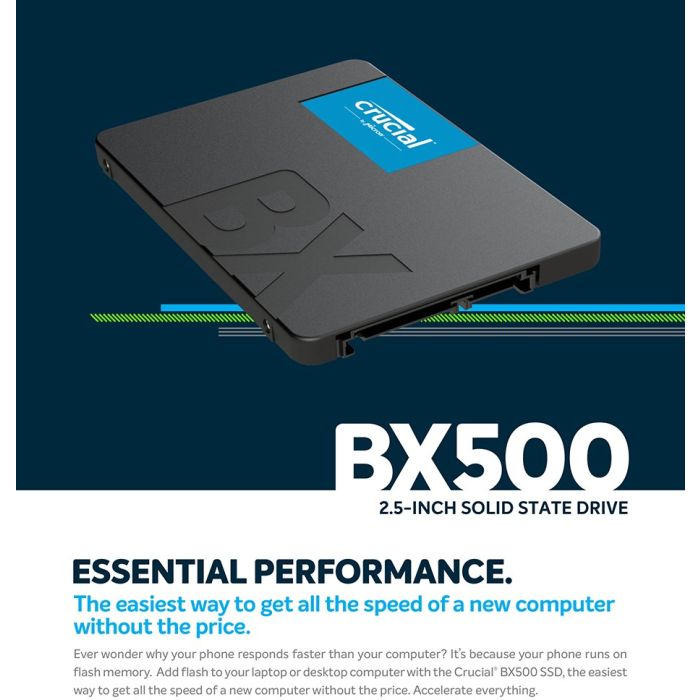 Crucial BX500 2TB 3D NAND SATA 2.5 SSD Crucial BX500 2TB 3D NAND SATA 2.5 SSD