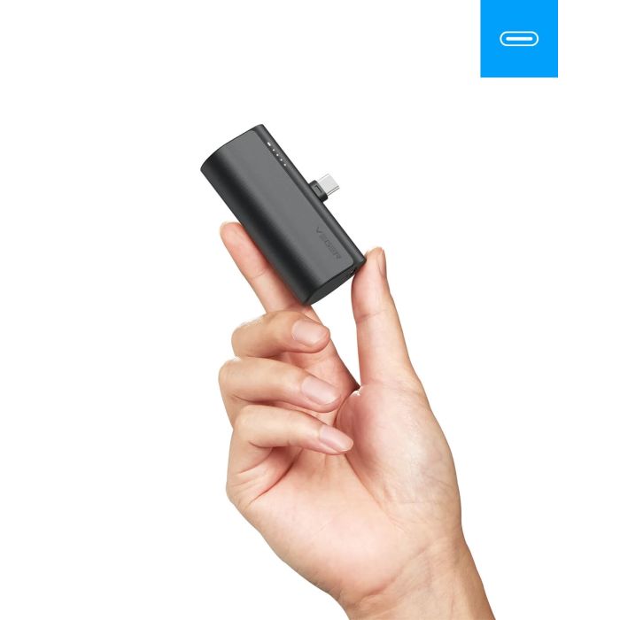 VEGER prenosna baterija PlugON-C 5000 mAh, črna VEGER prenosna baterija PlugON-C 5000 mAh, črna