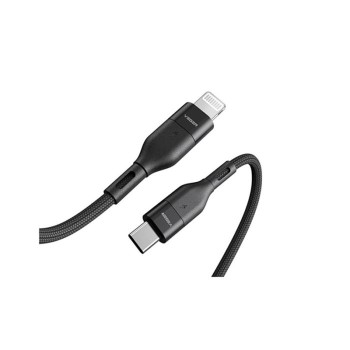 VEGER CL01 pleteni kabel USB-C na Lightning, 1,2m, črn VEGER CL01 pleteni kabel USB-C na Lightning, 1,2m, črn