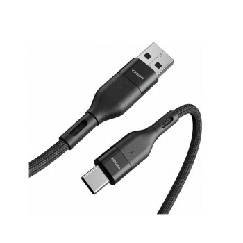 VEGER AC03 pleteni kabel USB-A na USB-C, 1,2m, črn VEGER AC03 pleteni kabel USB-A na USB-C, 1,2m, črn