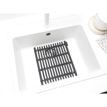 Brabantia silikonska podloga za umivalnik, temno siva