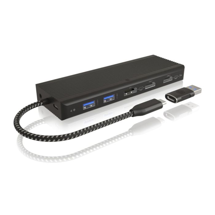 Icybox IB-DK4080AC USB-C in USB-A priklopna postaja 9v1 s Power Delivery do 100W Icybox IB-DK4080AC USB-C in USB-A priklopna postaja 9v1 s Power Delivery do 100W