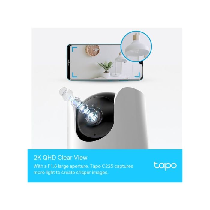 TP-LINK Tapo C225 2k QHD 2560 × 1440px WiFi AI Pan/Tilt varnostna kamera TP-LINK Tapo C225 2k QHD 2560 × 1440px WiFi AI Pan/Tilt varnostna kamera