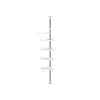 SONGMICS Kotno stojalo s policami za kopalnice belo srebrne barve 95-300 cm, BCB02SW SONGMICS Kotno stojalo s policami za kopalnice belo srebrne barve 95-300 cm, BCB02SW