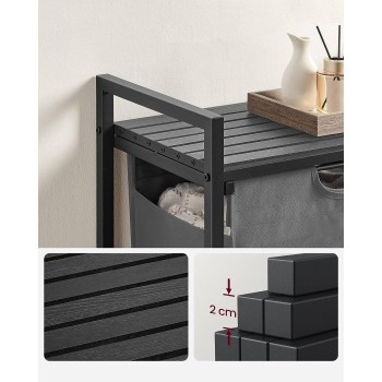 VASAGLE košara za perilo, črna, BLH101B01 VASAGLE košara za perilo, črna, BLH101B01