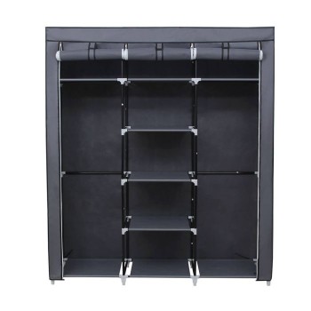 SONGMICS platnena garderobna omara, siva, RYG12G