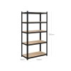 SONGMICS Regal 50 x 100 x 200 cm rjavo-črna, GLR050B01 SONGMICS Regal 50 x 100 x 200 cm rjavo-črna, GLR050B01