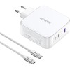 Ugreen Nexode 3 portni 140W USB-C polnilnik s PD 3.1 GaN Bel Ugreen Nexode 3 portni 140W USB-C polnilnik s PD 3.1 GaN Bel