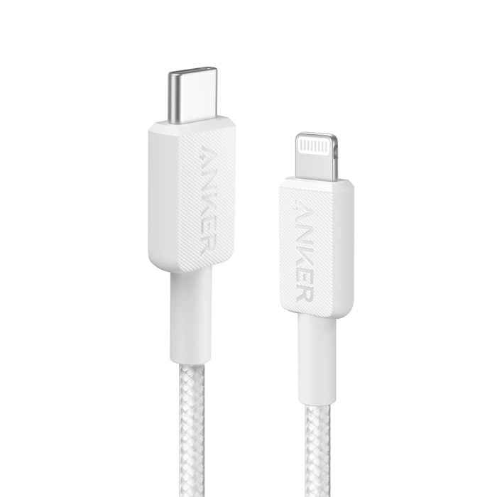 Anker 322 USB-C to Lightning pleten kabel 1,8m bel Anker 322 USB-C to Lightning pleten kabel 1,8m bel