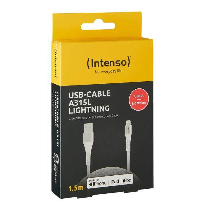 Intenso USB-A na Lightning kabel A315L, 1.5M Intenso USB-A na Lightning kabel A315L, 1.5M