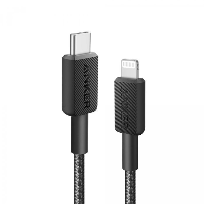 Anker 322 USB-C to Lightning pleten kabel 0,9m črn Anker 322 USB-C to Lightning pleten kabel 0,9m črn