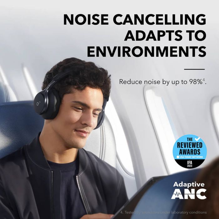 Anker Soundcore Space One naglavne Bluetooth slušalke, črna Anker Soundcore Space One naglavne Bluetooth slušalke, črna