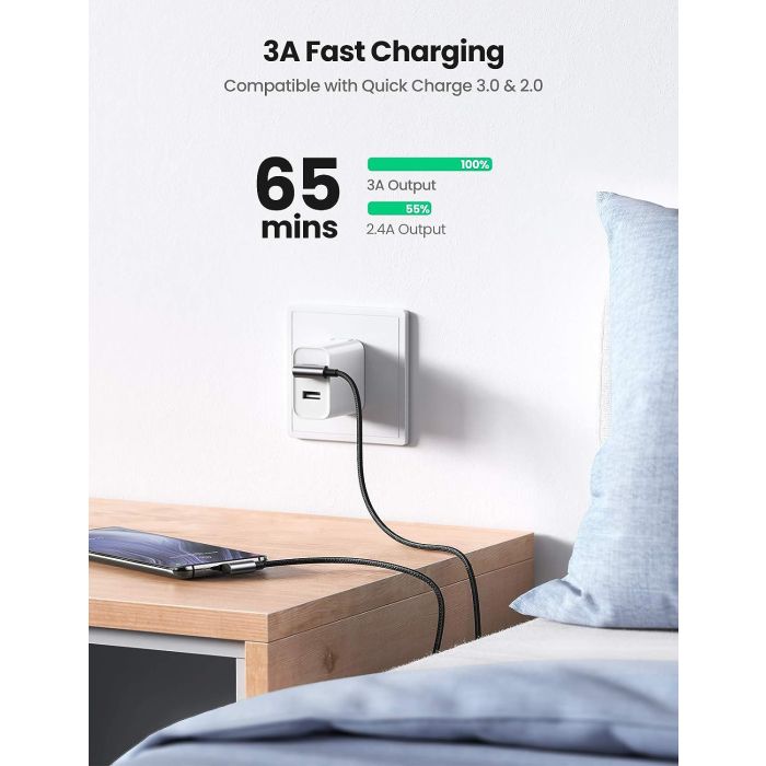 Ugreen USB v USB C 90-stopinjski kabel za hitro polnjenje 2M Ugreen USB v USB C 90-stopinjski kabel za hitro polnjenje 2M