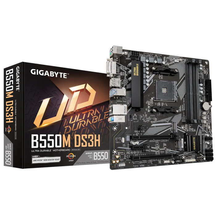 GIGABYTE B550M DS3H, DDR4, SATA3, USB3.2Gen1, HDMI, AM4 mATX GIGABYTE B550M DS3H, DDR4, SATA3, USB3.2Gen1, HDMI, AM4 mATX