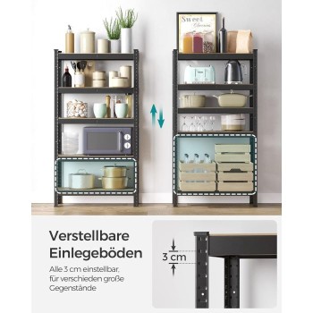 SONGMICS Regal 30 x 75 x 150 cm rjavo-črna,GLR030B21 SONGMICS Regal 30 x 75 x 150 cm rjavo-črna,GLR030B21