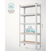 SONGMICS Regal 30 x 75 x 150 cm rjavo-srebrn,-GLR030E01 SONGMICS Regal 30 x 75 x 150 cm rjavo-srebrn,-GLR030E01