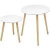 SONGMICS Miza 2X za dnevni prostor 45 x 50 x 45cm bela, LET07WN