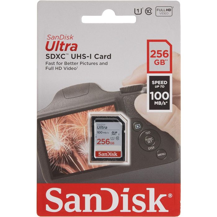 SanDisk Ultra 256GB SDXC spominska kartica 100MB/s SanDisk Ultra 256GB SDXC spominska kartica 100MB/s