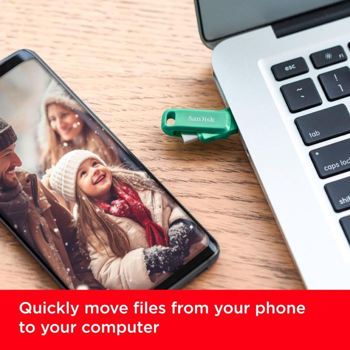 SanDisk USB 128GB Ultra Dual Drive Go USB Type-C 400MB/s-zelen SanDisk USB 128GB Ultra Dual Drive Go USB Type-C 400MB/s-zelen
