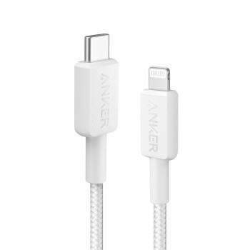 Anker 322 USB-C to Lightning pleten kabel 0,9m bel Anker 322 USB-C to Lightning pleten kabel 0,9m bel