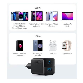 Anker polnilec 323 1xA 1xC 33W, črn