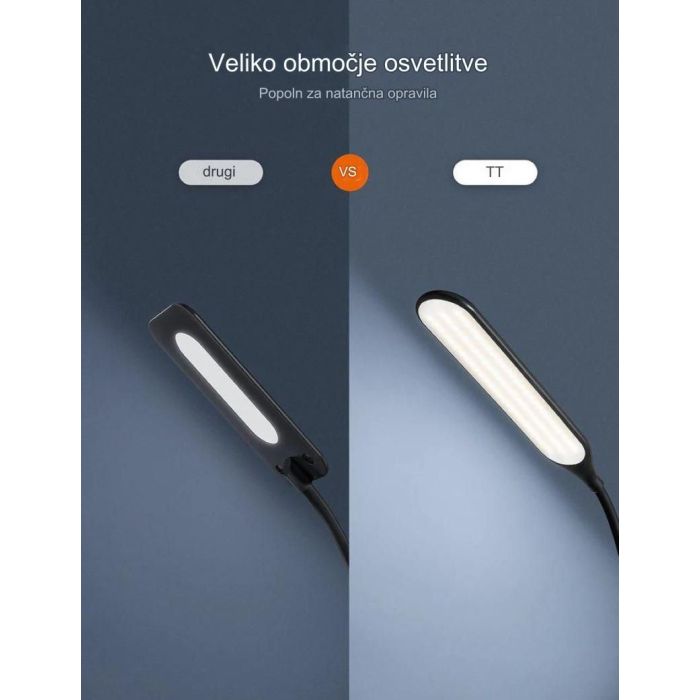 TaoTronics LED kovinska talna svetilka 72, visoka 176cm - DL072 črna TaoTronics LED kovinska talna svetilka 72, visoka 176cm - DL072 črna
