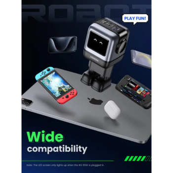 Ugreen Nexode Robot GaN 65W Polnilnik - Siva