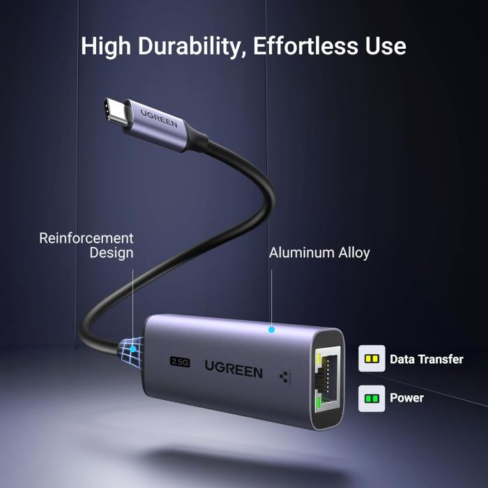 Ugreen USB-C 2.5G mrežni adapter 2.5Gbps Ugreen USB-C 2.5G mrežni adapter 2.5Gbps