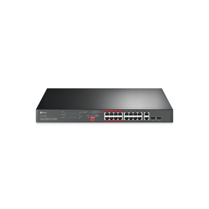 TP-LINK 16-Port 10/100 Mbps + 2-Port Gigabit Rackmount switch stikalo z 16-Port PoE+ TP-LINK 16-Port 10/100 Mbps + 2-Port Gigabit Rackmount switch stikalo z 16-Port PoE+
