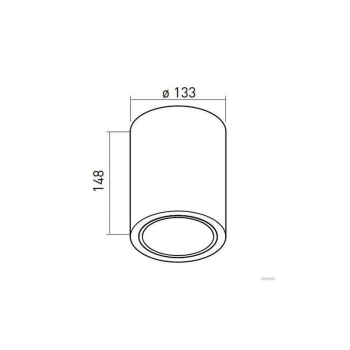GTV stropna svetilka DRAGO 1xE27 230V IP20, črna