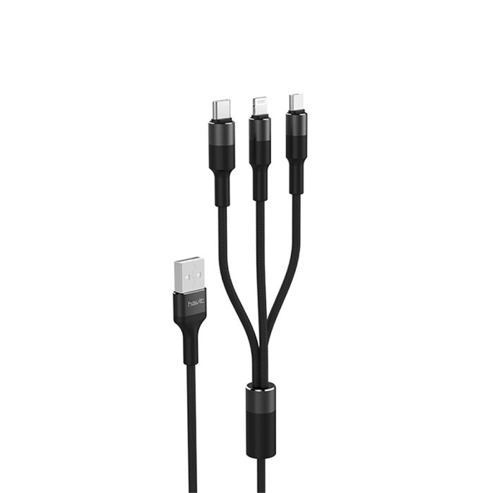 HAVIT kabel za polnjenje USB-A na Type C, Micro USB, Lightning, 1.2M HAVIT kabel za polnjenje USB-A na Type C, Micro USB, Lightning, 1.2M