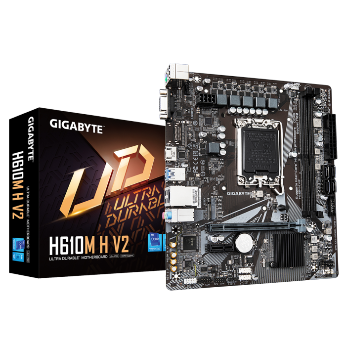 GIGABYTE H610M H V2, DDR5, SATA3, HDMI, USB3.2Gen1, LGA1700 mATX GIGABYTE H610M H V2, DDR5, SATA3, HDMI, USB3.2Gen1, LGA1700 mATX