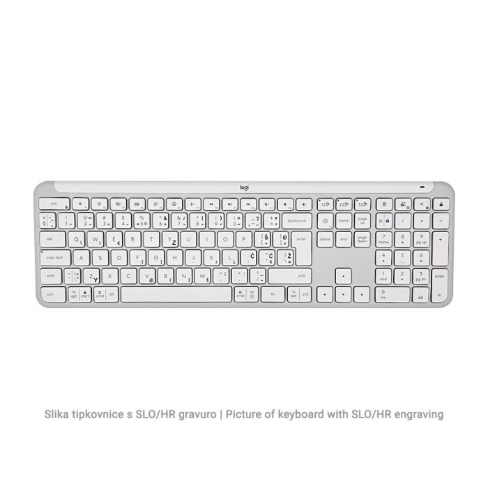 Logitech tipkovnica Signature Slim K950, bela, SLO gravura Logitech tipkovnica Signature Slim K950, bela, SLO gravura