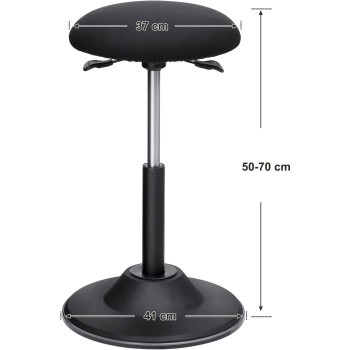 SONGMICS Višinsko nastavljiv pisarniški stol za Aktivno sedenje OSC01BK