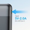 VEGER L10S PowerBank 10.000 mAh LCD, črn VEGER L10S PowerBank 10.000 mAh LCD, črn