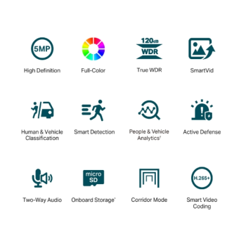 TP-LINK VIGI C450 4mm 5MP Full-Color Turret mrežna kamera (do 2880X1620 H.265+ 30fps)