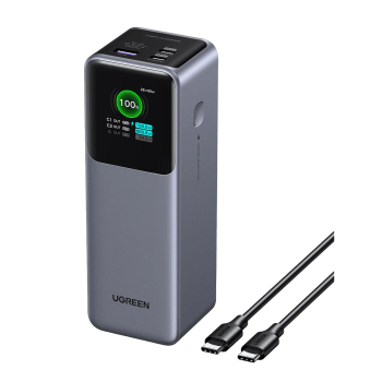 Ugreen prenosna polnilna baterija 25.000mAh, 200W s pametnim digitalnim zaslonom