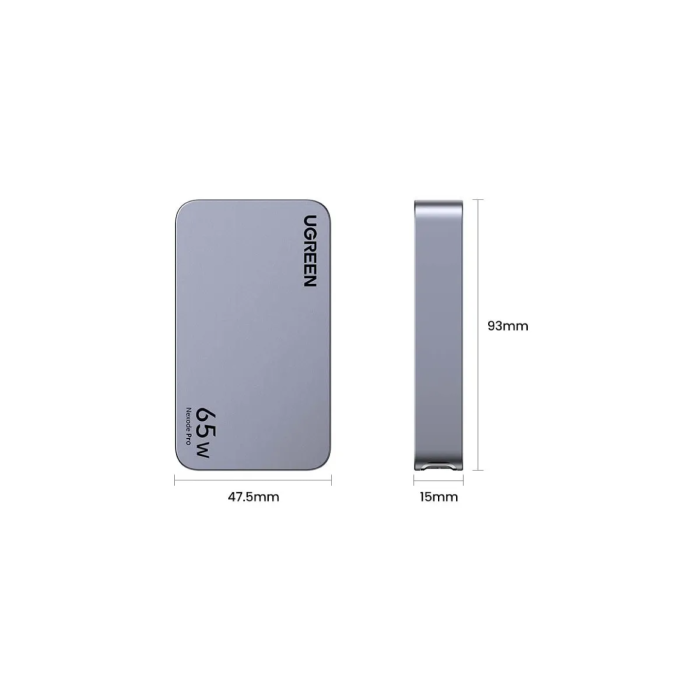 Ugreen Nexode Pro 65W 3 portni ultra-slim USB Gan polnilnik Ugreen Nexode Pro 65W 3 portni ultra-slim USB Gan polnilnik