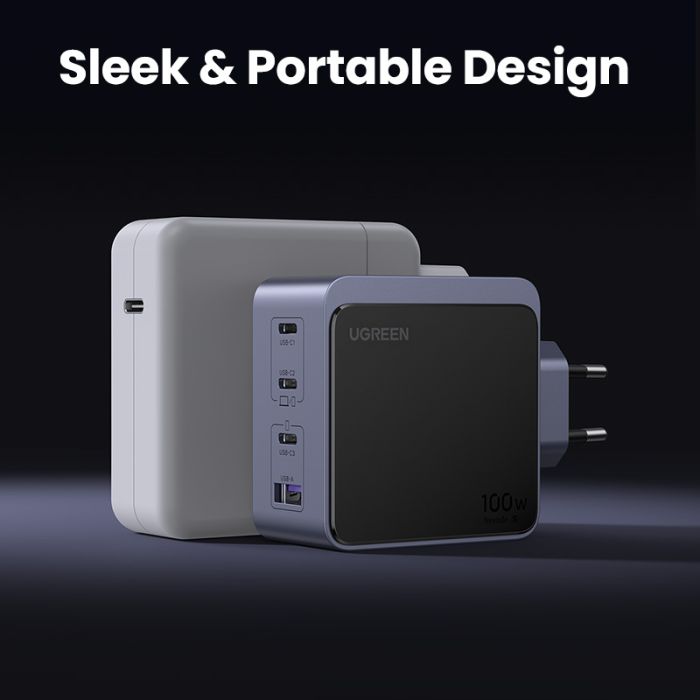 Ugreen Nexode S 100W 3x USB-C + 1x USB-A polnilec Ugreen Nexode S 100W 3x USB-C + 1x USB-A polnilec