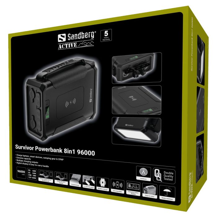 Sandberg Survivor Powerbank 8v1 96000 Sandberg Survivor Powerbank 8v1 96000