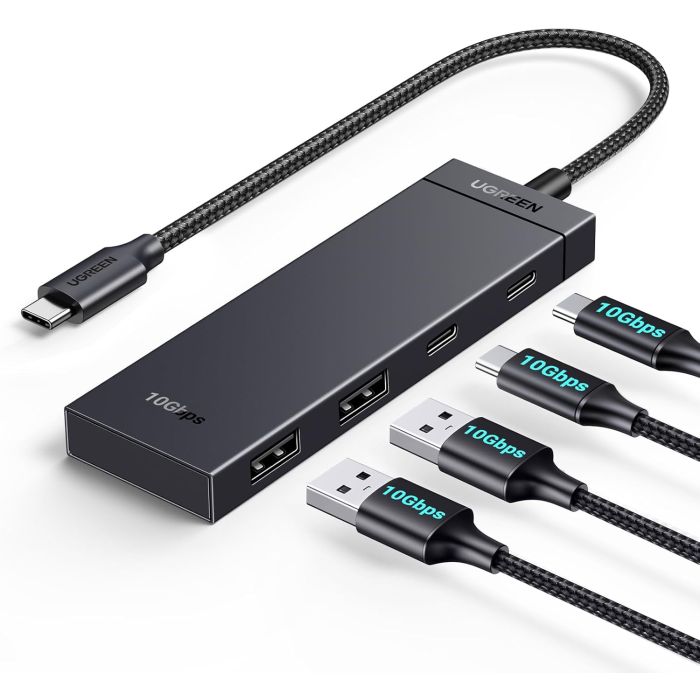 Ugreen USB-C Hub 10Gbps z 2x USB-C 3.2 in 2x USB 3.2 Ugreen USB-C Hub 10Gbps z 2x USB-C 3.2 in 2x USB 3.2
