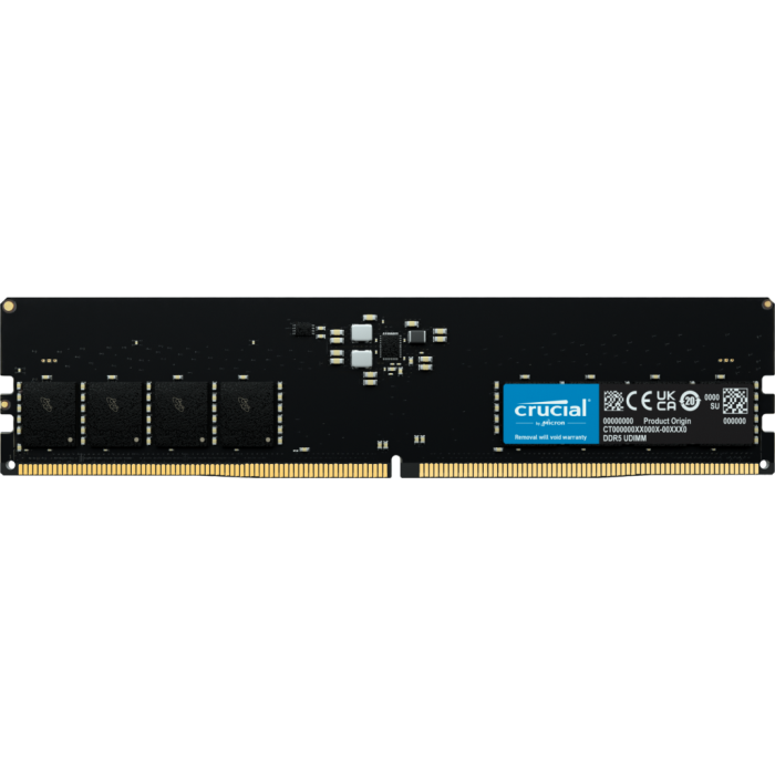 Crucial 16GB DDR5-4800 UDIMM PC5-38400 CL40, 1.1V Crucial 16GB DDR5-4800 UDIMM PC5-38400 CL40, 1.1V