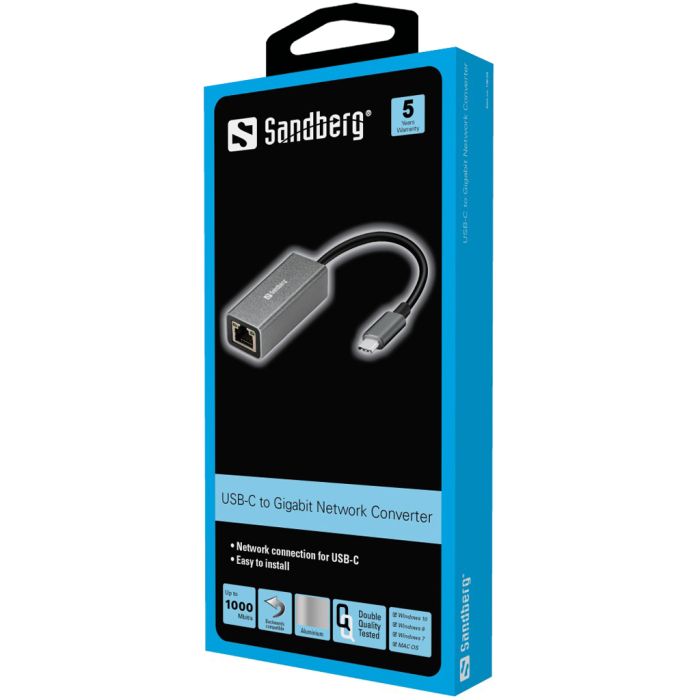 Sandberg USB-C Gigabit mrežna kartica Sandberg USB-C Gigabit mrežna kartica