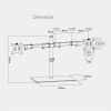 VonHaus dvojni namizni nosilec do diagonale 27 s steklenim podstavkom VonHaus dvojni namizni nosilec do diagonale 27 s steklenim podstavkom