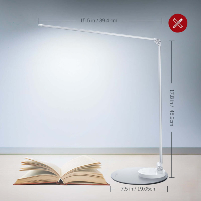 TaoTronics ultra tanka led namizna svetilka TT-DL22_1 srebrna TaoTronics ultra tanka led namizna svetilka TT-DL22_1 srebrna