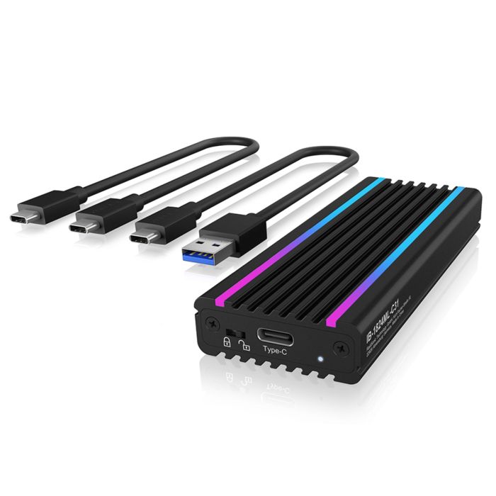 Icybox IB-1824ML-C31 USB-C & USB-A 3.1 ohišje za M.2 NVMe SSD Icybox IB-1824ML-C31 USB-C & USB-A 3.1 ohišje za M.2 NVMe SSD