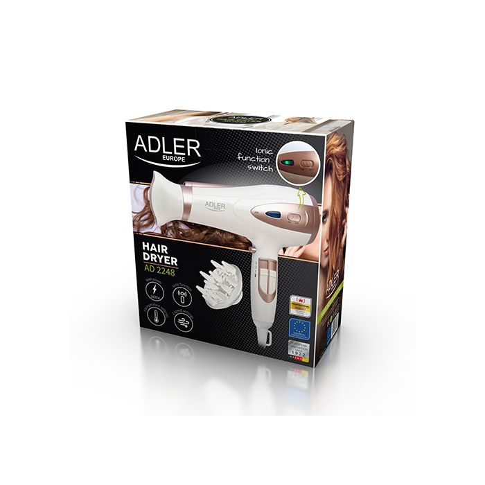 Adler ionski sušilec za lase 2200W AD 2248 bel Adler ionski sušilec za lase 2200W AD 2248 bel