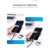 Ugreen USB-A na Micro USB + USB-C kabel pleten 1m Ugreen USB-A na Micro USB + USB-C kabel pleten 1m
