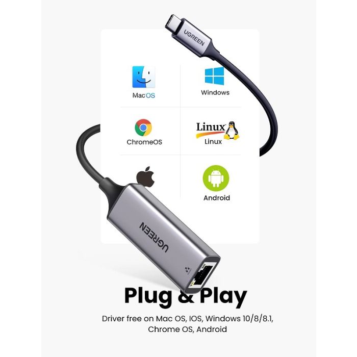 Ugreen USB-C 10/100/1000 mrežna kartica - box Ugreen USB-C 10/100/1000 mrežna kartica - box