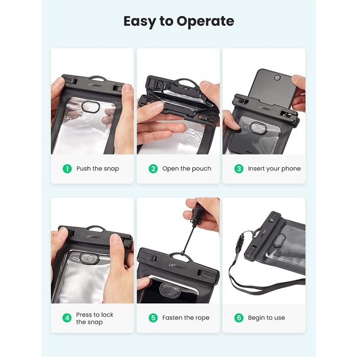 Ugreen vodoodporen ovitek za mobilne telefone do velikosti 6,5 - polybag Ugreen vodoodporen ovitek za mobilne telefone do velikosti 6,5 - polybag